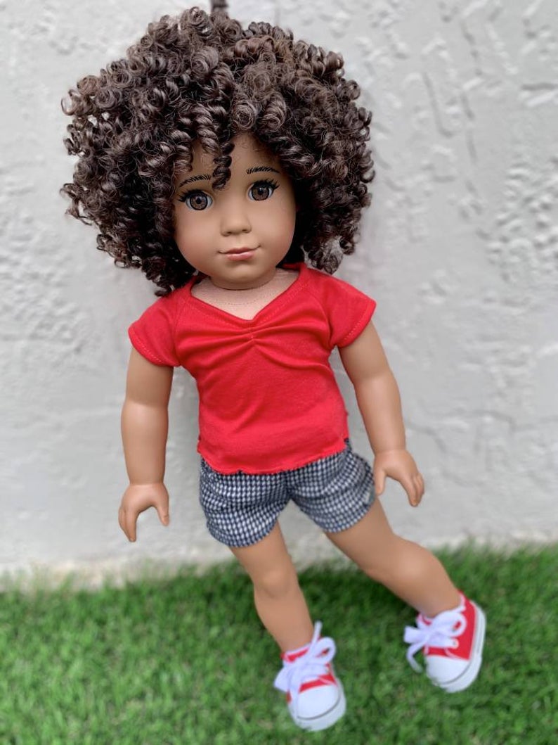 Zazou Dolls Exclusive Boho Chic Java WIG for 18 Inch dolls such as American girl, Our Generation, Journey Girls and American Girl