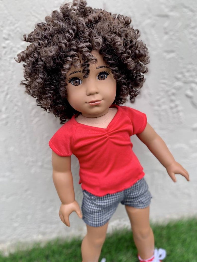 Zazou Dolls Exclusive Boho Chic Java WIG for 18 Inch dolls such as American girl, Our Generation, Journey Girls and American Girl
