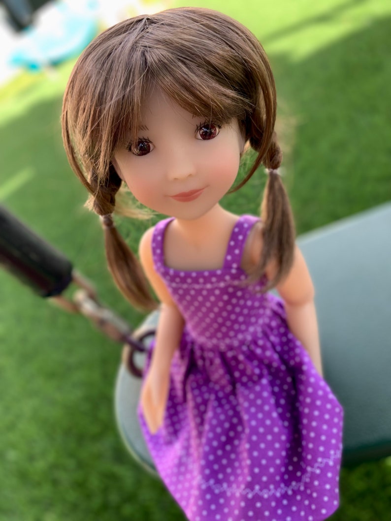 Custom WIG for 13" Dianna Effner Little Darling head size 7-8" Siblies, Ellowyne, My Meadow Avery, Mini Pal Maru & Friends, Liz Frost girls