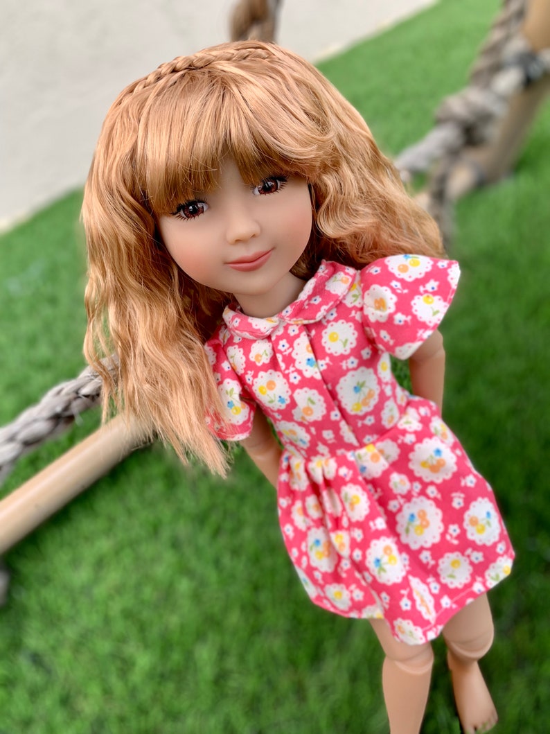 Custom doll WIG Exclusive Vegan Mohair-fits 9-10" head size Kaye Wiggs, RRFF, wellie wishers, bjd, Girl for All Time"Loose Fit"