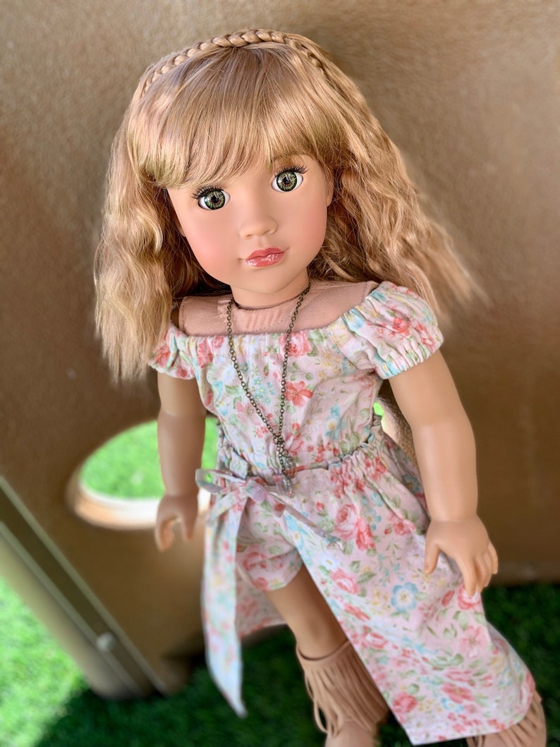 Custom doll wig for 18" American Girl Dolls - Vegan Mohair - fits 10-11" head size of dolls such as OG Blythe BJD Gotz meadowdolls