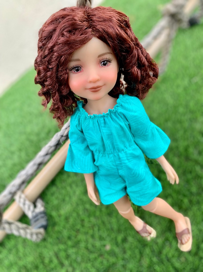 Custom doll WIG Exclusive Vegan Mohair-fits 9-10" head size Kaye Wiggs, RRFF, wellie wishers, bjd, Girl for All Time"Loose Fit"