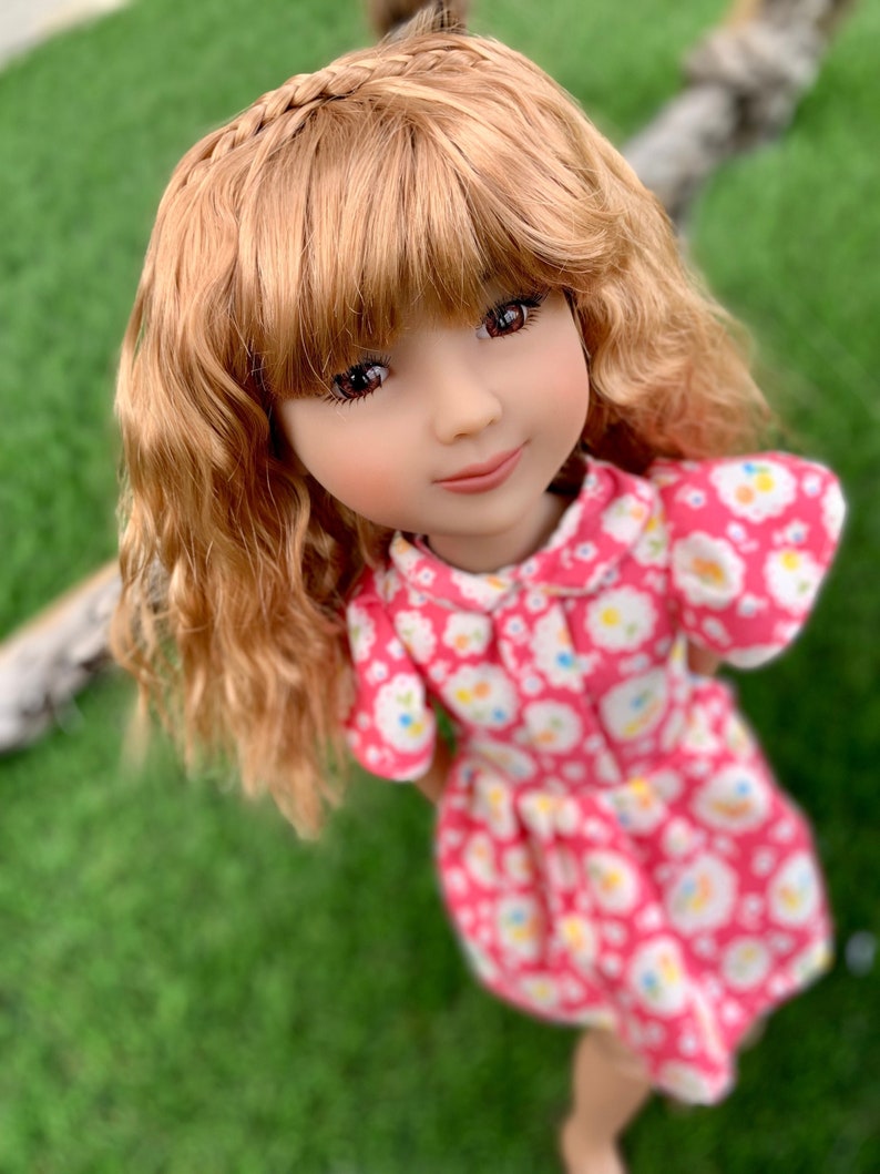 Custom doll WIG Exclusive Vegan Mohair-fits 9-10" head size Kaye Wiggs, RRFF, wellie wishers, bjd, Girl for All Time"Loose Fit"