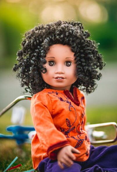 Custom doll wig for 18" American Girl Dolls Heat Safe Tangle Resistant - fits 10-11" head size of 18" dolls OG Blythe BJD Gotz AA!!