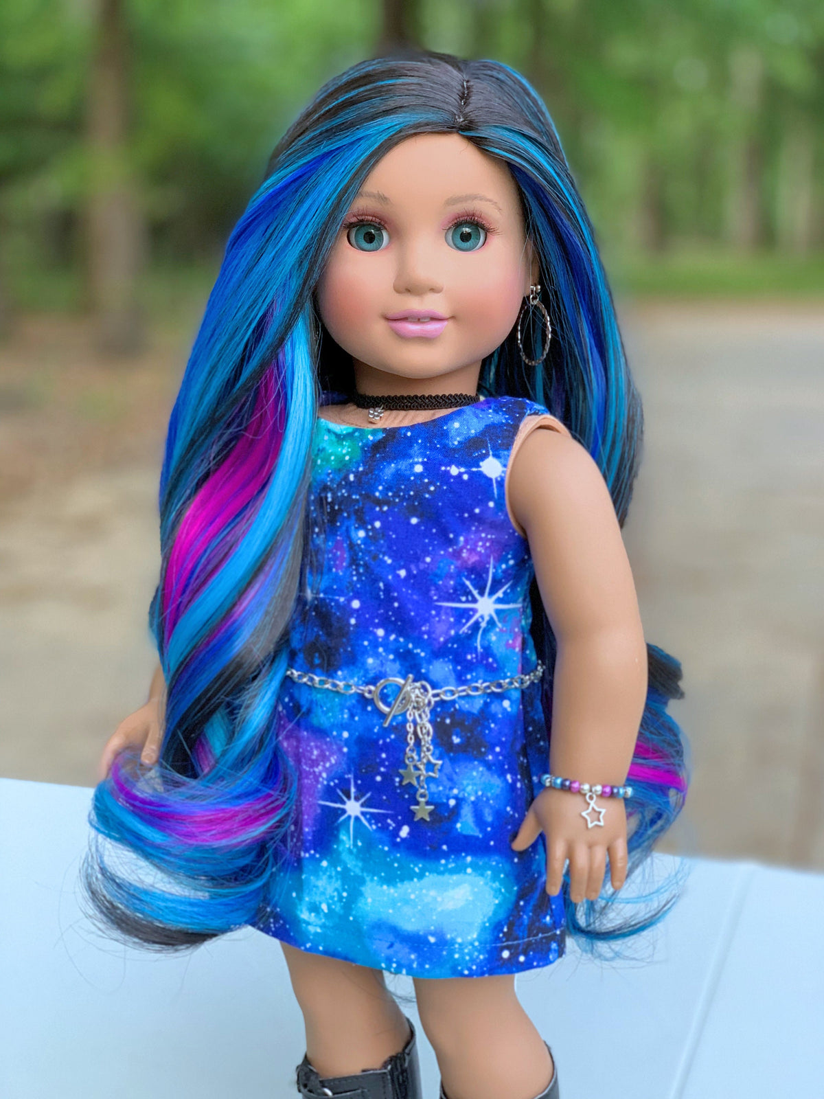 Custom doll wig for 18" American Girl Dolls - Heat Safe - Tangle Resistant - fits 10-11" head size of 18" dolls OG Blythe BJD Gotz