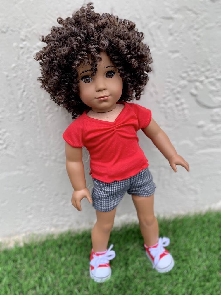 Custom doll wig for 18" American Girl Dolls -Heat Safe-Tangle Resistant-fits 10-11" head size of 18" dolls OG Blythe BJD Gotz AA!