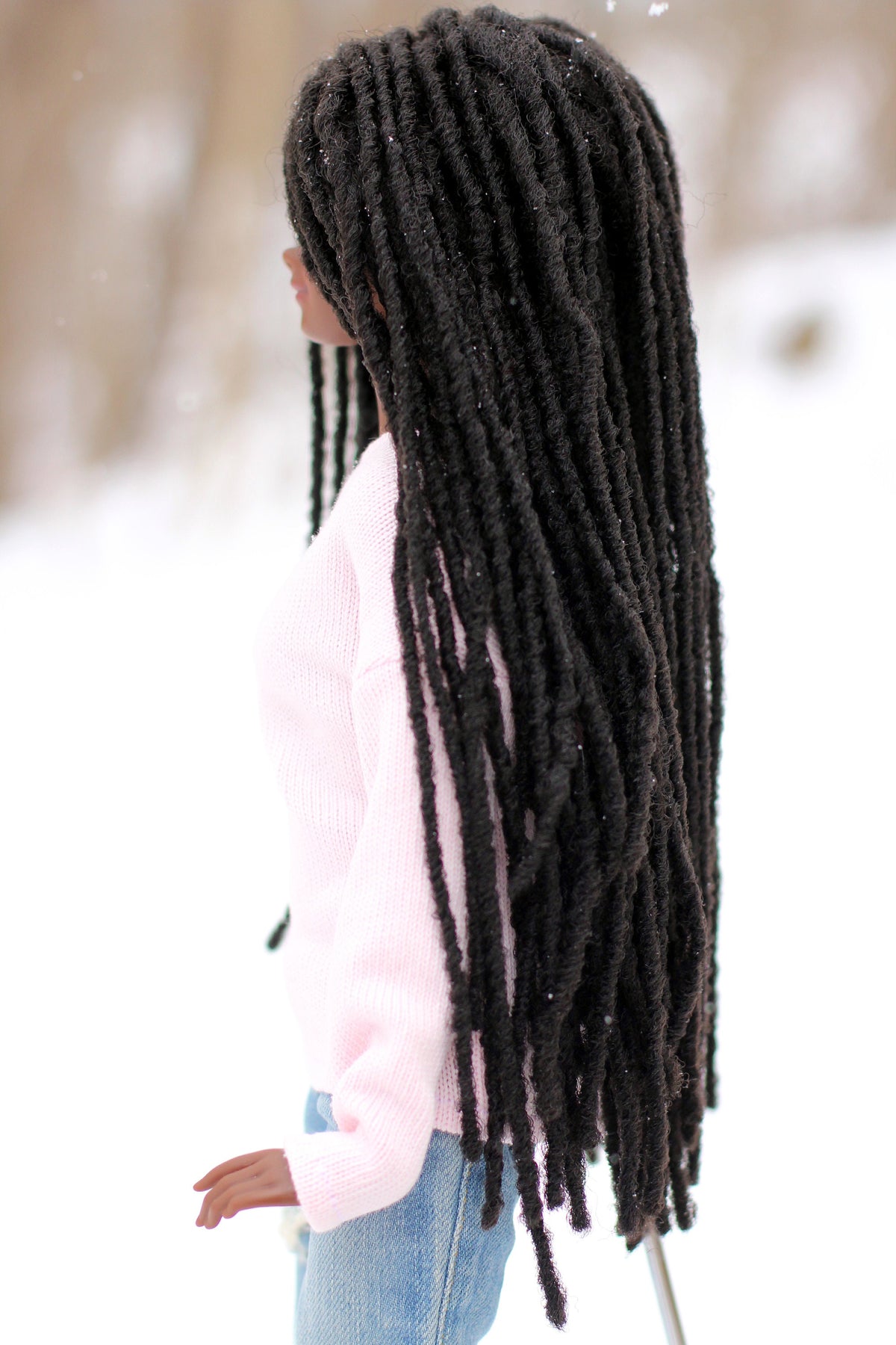 Custom doll WIG for Smart Dolls-Tangle Resistant- 8.5" head size of Bjd, SD, Dollfie Dream dolls braided locs AA locs PREORDER
