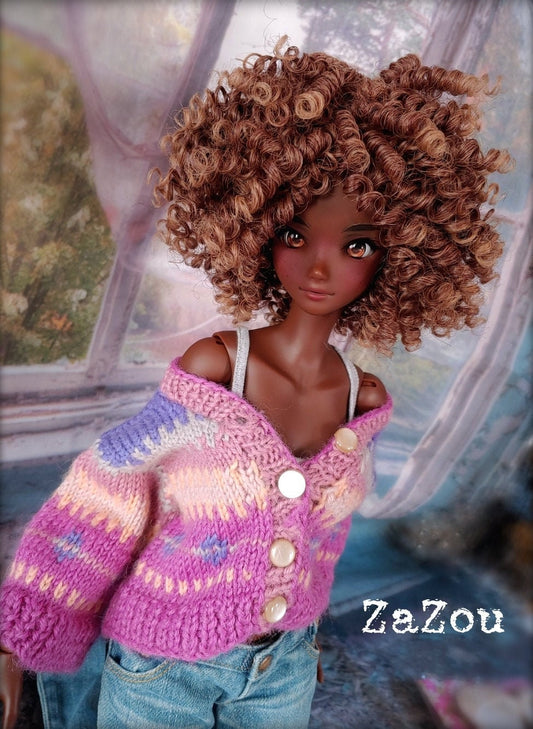 Custom doll WIG for Smart Dolls- Heat Safe - Tangle Resistant- 8.5" head size of Bjd, SD, Dollfie Dream dolls PREORDER