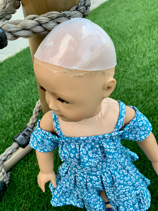 Silicone wig cap for 18" American Girl Dolls fits 10-11" head size of 18" dolls OG Blythe BJD Gotz