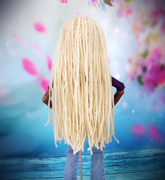 Custom doll WIG for Smart Dolls-Tangle Resistant- 8.5" head size of Bjd, SD, Dollfie Dream dolls braided locs AA locs