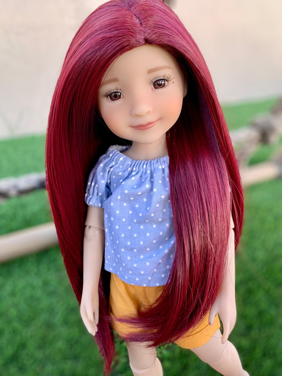 zoesoul doll wig dyeing series rainbow