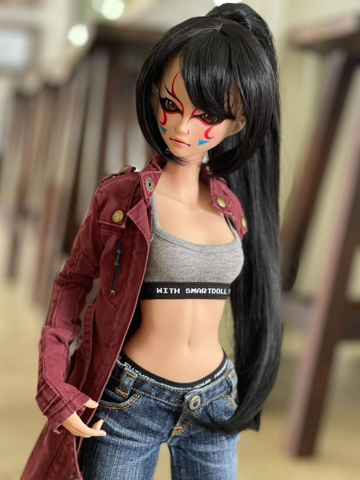 Custom doll WIG for Smart Dolls- Heat Safe - Tangle Resistant- 8" head size of Bjd, SD, Dollfie Dream dolls Tan Cap anime Limited