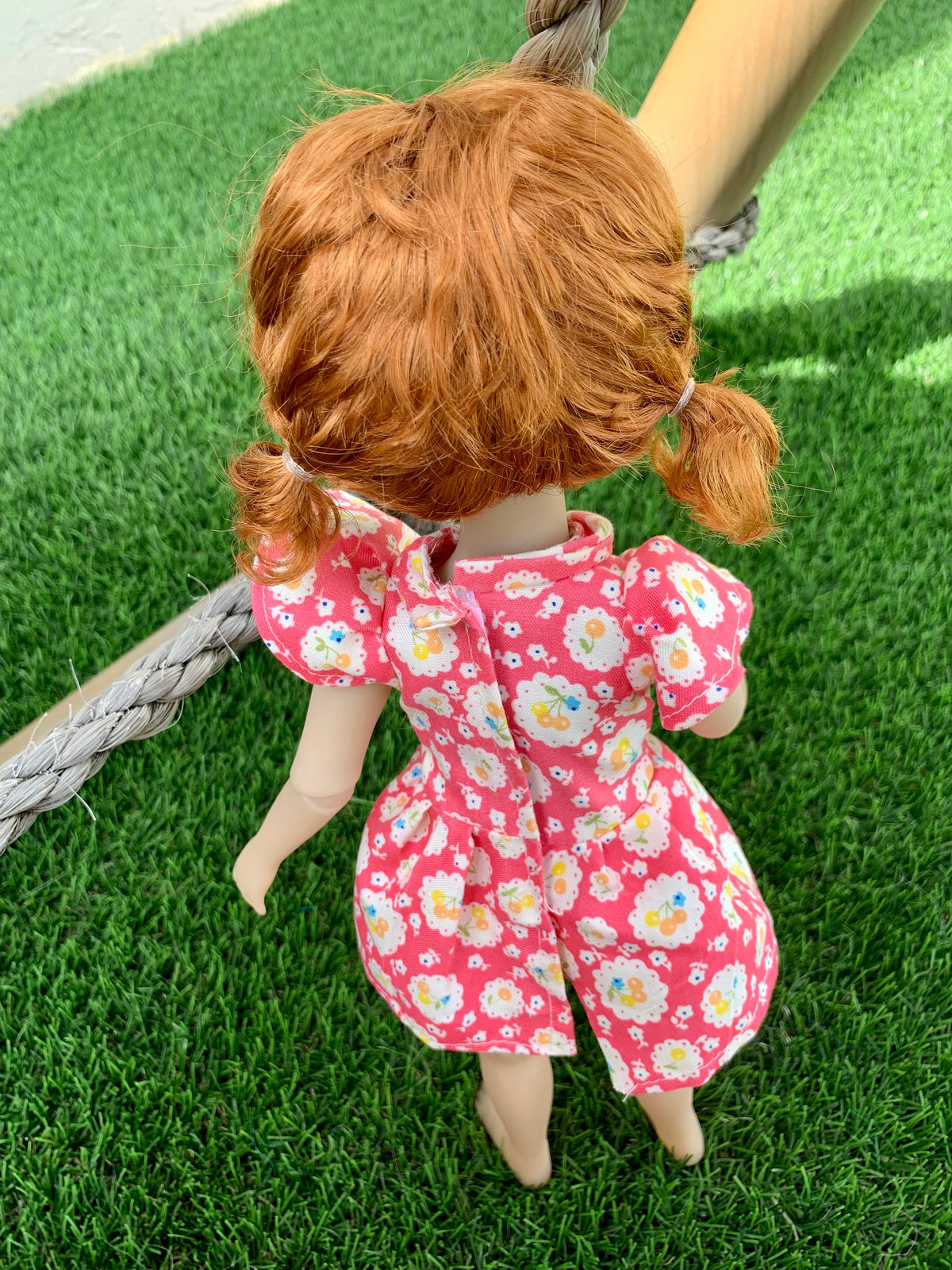 Custom doll WIG Exclusive Vegan Mohair-fits 9-10" head size Kaye Wiggs, RRFF, wellie wishers, bjd, Girl for All Time"Loose Fit"