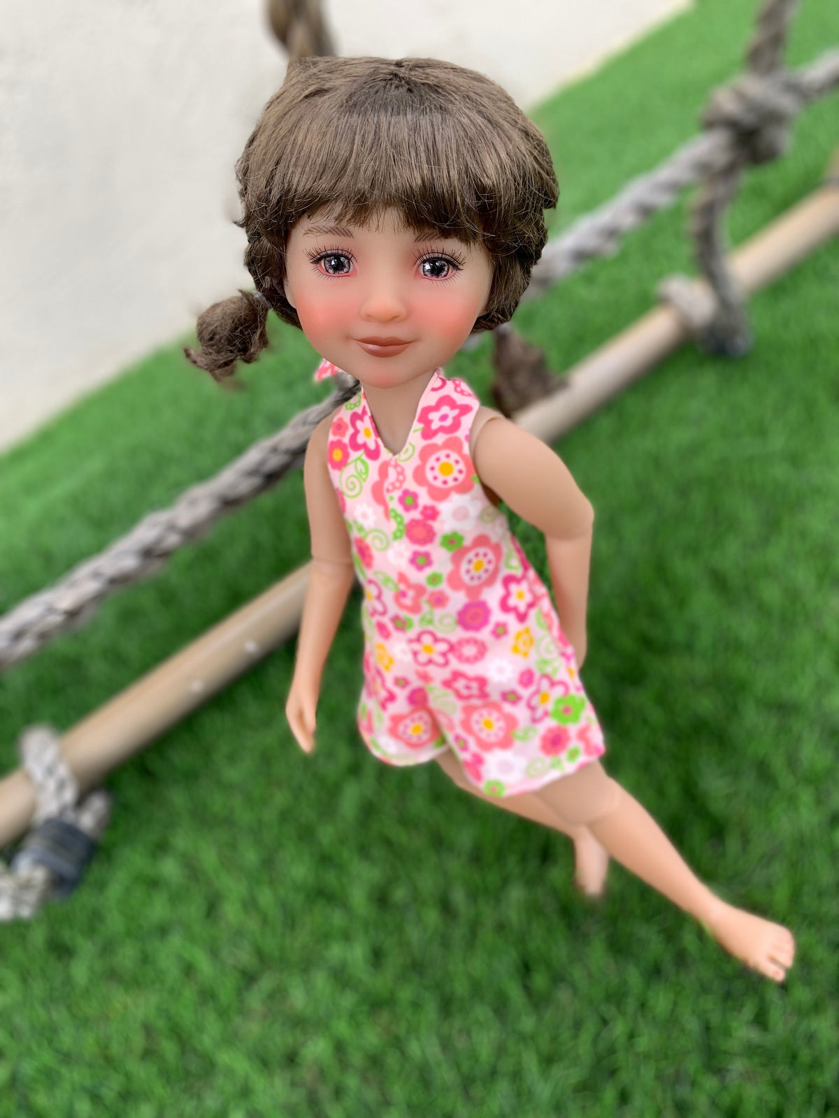 Custom doll WIG Exclusive Vegan Mohair-fits 9-10" head size Kaye Wiggs, RRFF, wellie wishers, bjd, Girl for All Time"Loose Fit"
