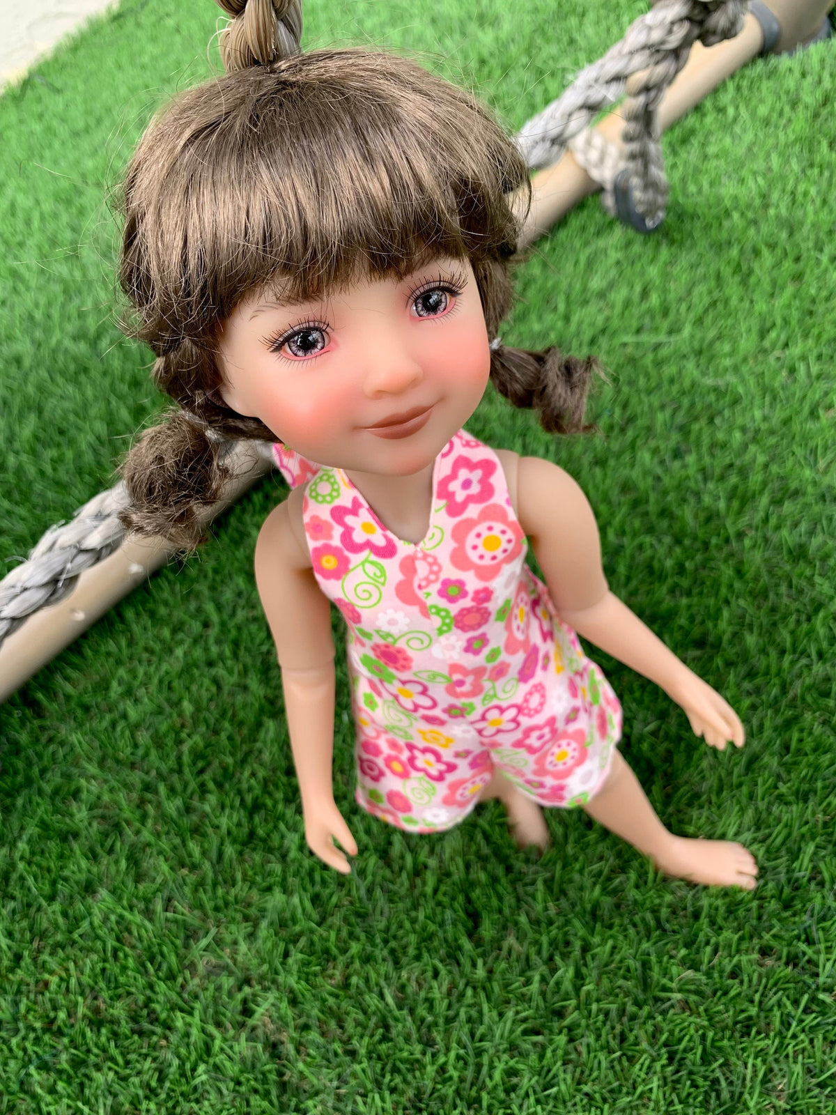 Custom doll WIG Exclusive Vegan Mohair-fits 9-10" head size Kaye Wiggs, RRFF, wellie wishers, bjd, Girl for All Time"Loose Fit"