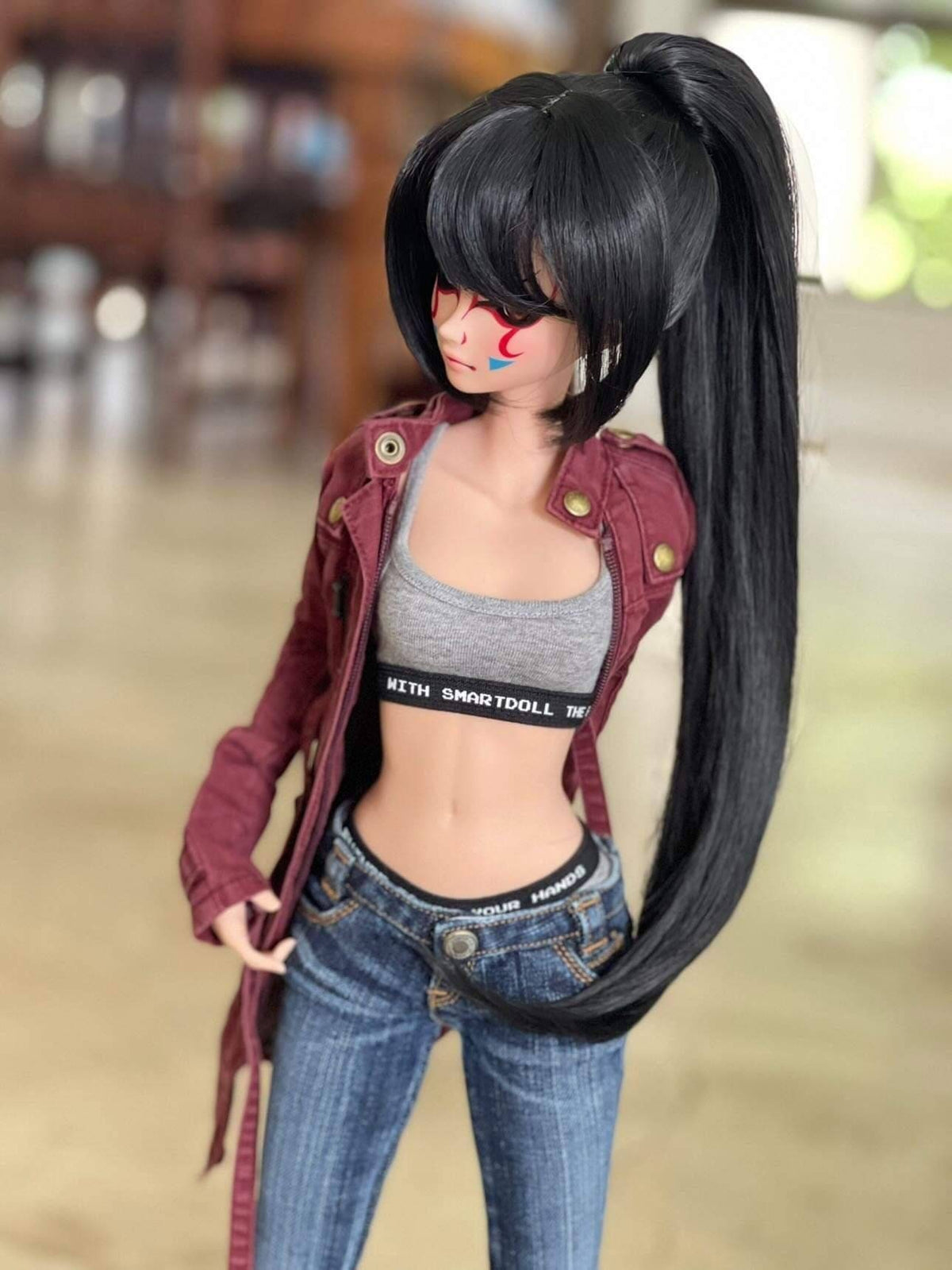 Custom doll WIG for Smart Dolls- Heat Safe - Tangle Resistant- 8" head size of Bjd, SD, Dollfie Dream dolls Tan Cap anime Limited