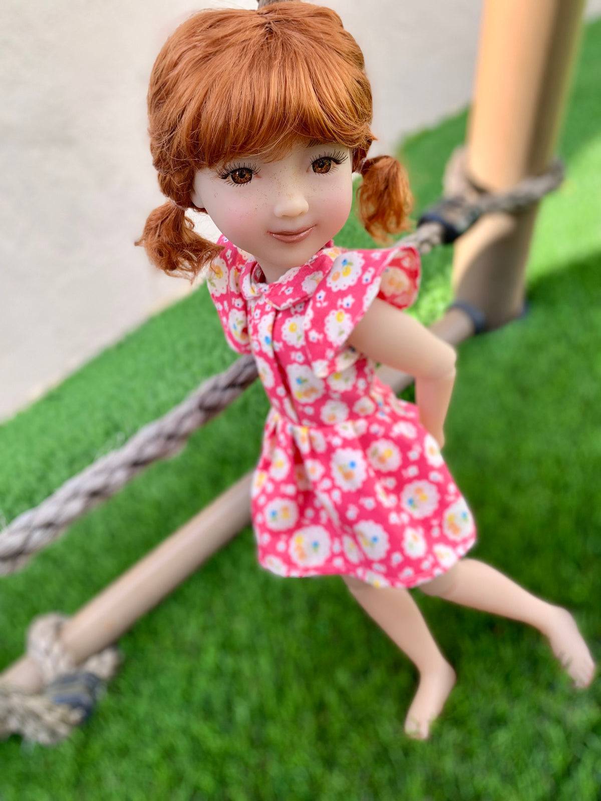 Custom doll WIG Exclusive Vegan Mohair-fits 9-10" head size Kaye Wiggs, RRFF, wellie wishers, bjd, Girl for All Time"Loose Fit"