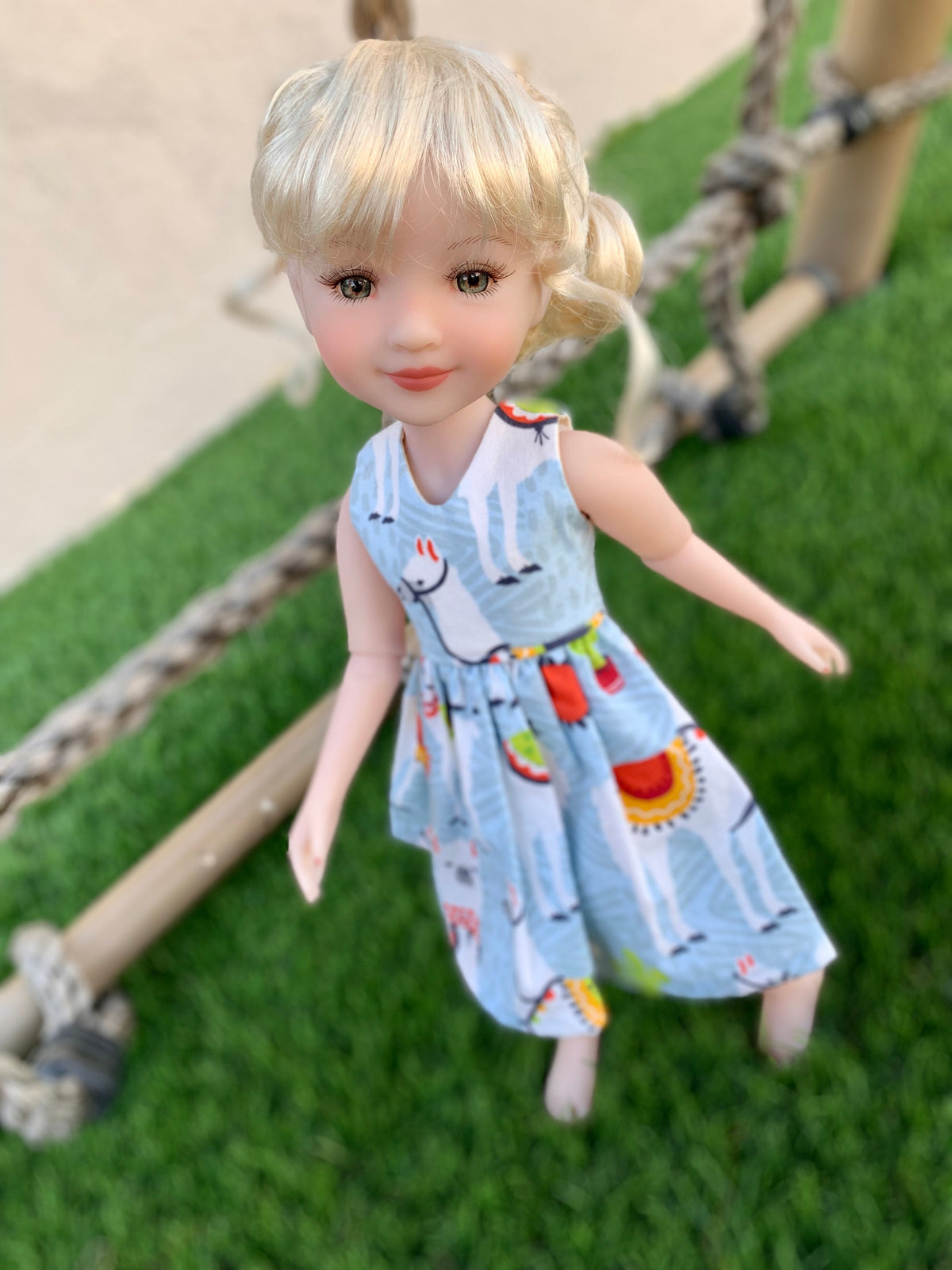 Custom doll WIG Exclusive Vegan Mohair-fits 9-10" head size Kaye Wiggs, RRFF, wellie wishers, bjd, Girl for All Time"Loose Fit"