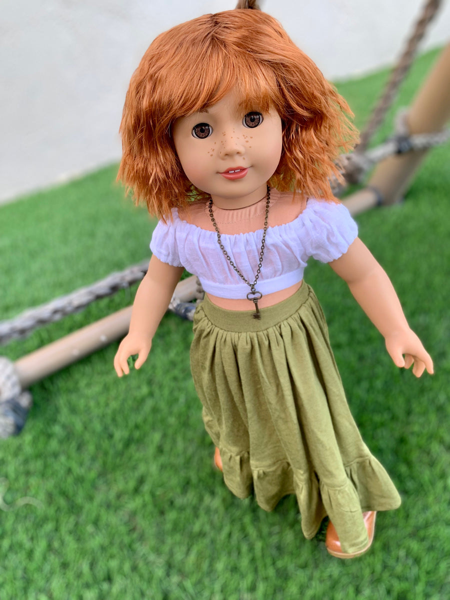 ロシアン マトリョーシカ 3 small dolls Green Yellow Beautiful