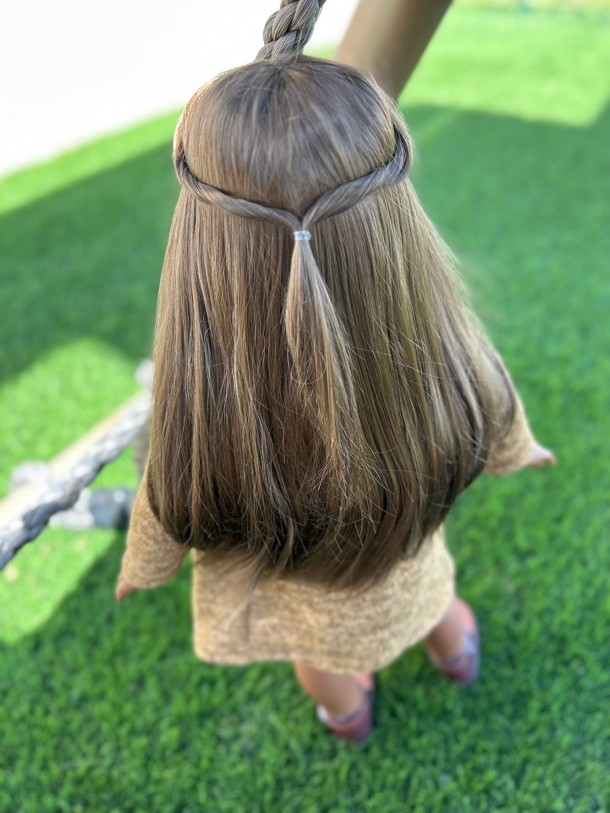 Zazou Dolls Custom doll wig for 18" American Girl Dolls - Vegan Mohair - fits 10-11" head size of  dolls such as OG Blythe BJD Gotz meadowdolls