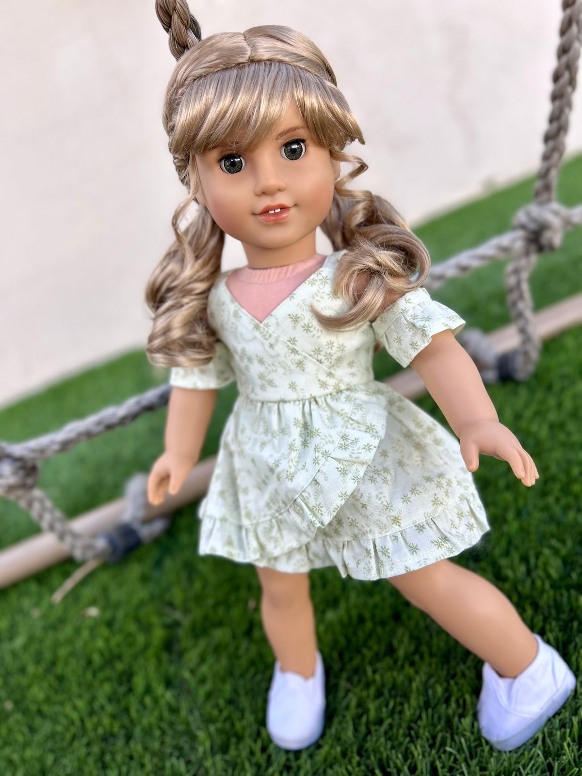 Zazou Dolls Custom doll wig for 18" American Girl Dolls - Vegan Mohair - fits 10-11" head size of  dolls such as OG Blythe BJD Gotz meadowdolls