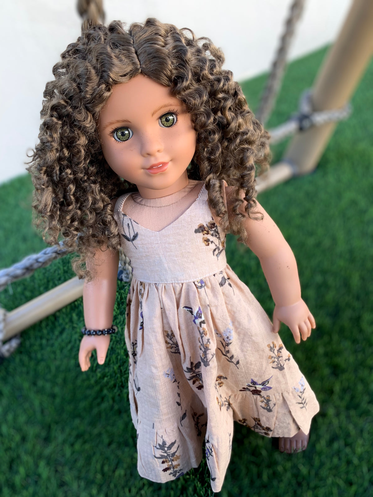 Zazou Dolls Custom doll wig for 18" American Girl Dolls - Vegan Mohair - fits 10-11" head size of  dolls such as OG Blythe BJD Gotz meadowdolls