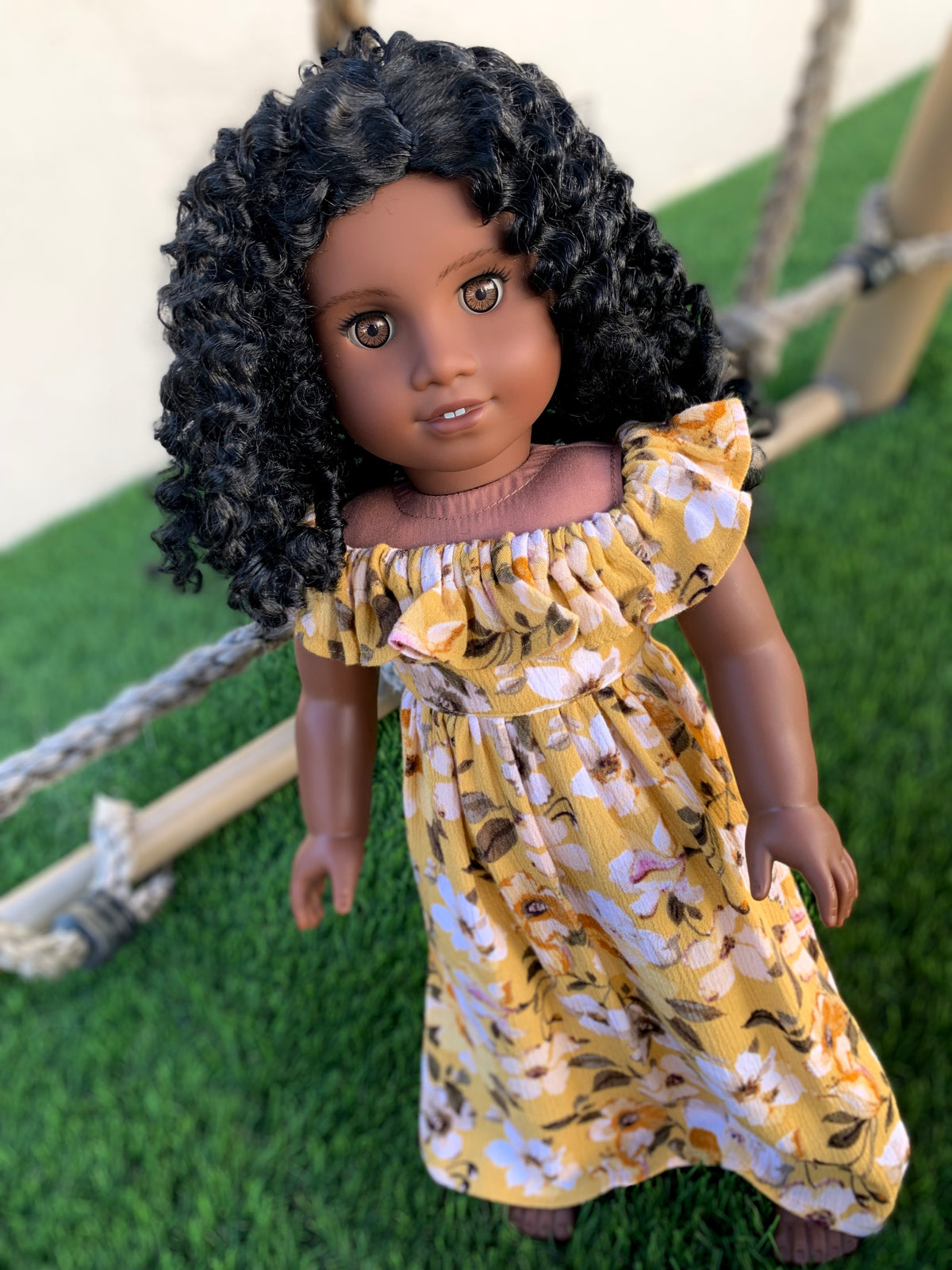 American Girl Doll  Custom 18 Inch doll Vegan Mohair Wig | 10-11 Head Size "Stretch Cap" | Made to Fit 18’’ American Girl Doll OG Meadowdolls