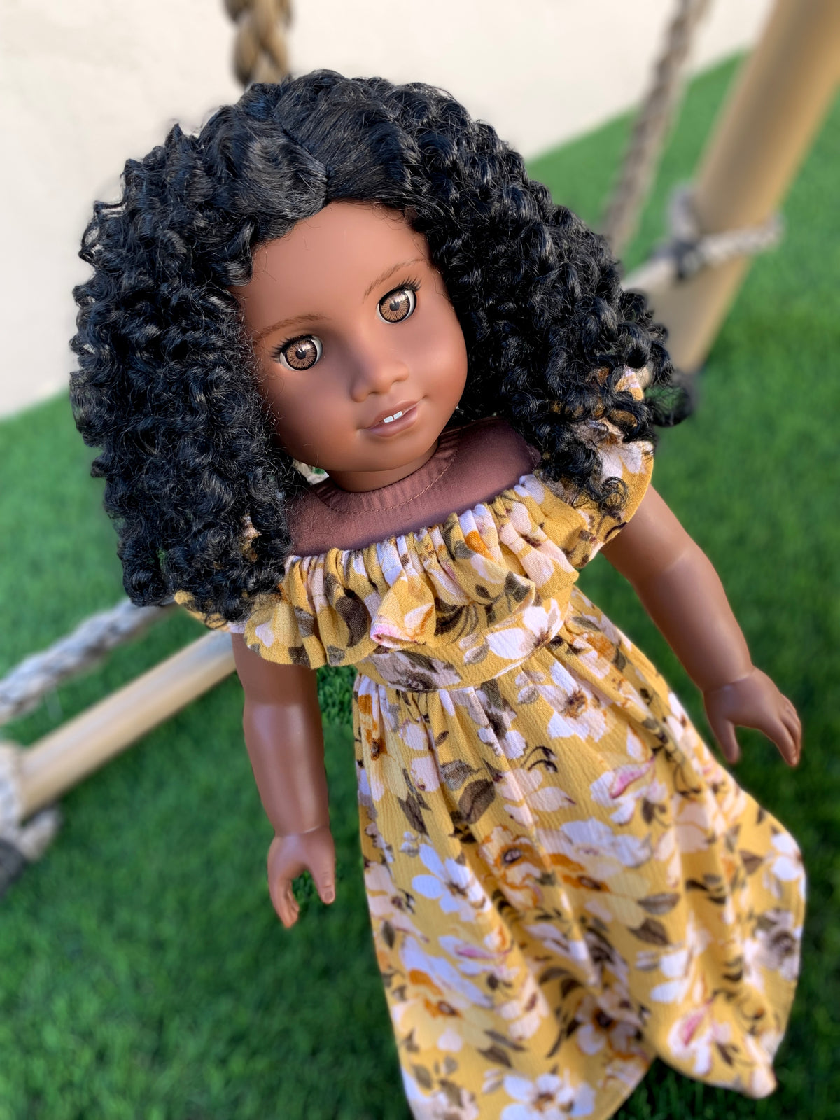 American Girl Doll  Custom 18 Inch doll Vegan Mohair Wig | 10-11 Head Size "Stretch Cap" | Made to Fit 18’’ American Girl Doll OG Meadowdolls