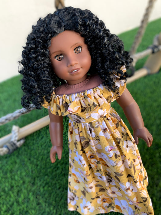 American Girl Doll  Custom 18 Inch doll Vegan Mohair Wig | 10-11 Head Size "Stretch Cap" | Made to Fit 18’’ American Girl Doll OG Meadowdolls