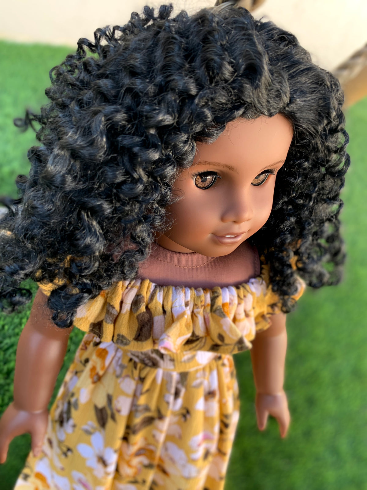 American Girl Doll  Custom 18 Inch doll Vegan Mohair Wig | 10-11 Head Size "Stretch Cap" | Made to Fit 18’’ American Girl Doll OG Meadowdolls