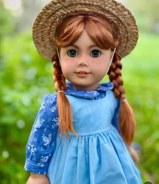 American Doll  Custom 18 Inch doll Vegan Mohair Wig | 10-11 Head Size "Stretch Cap" | Made to Fit 18’’  OG Meadowdolls  braids