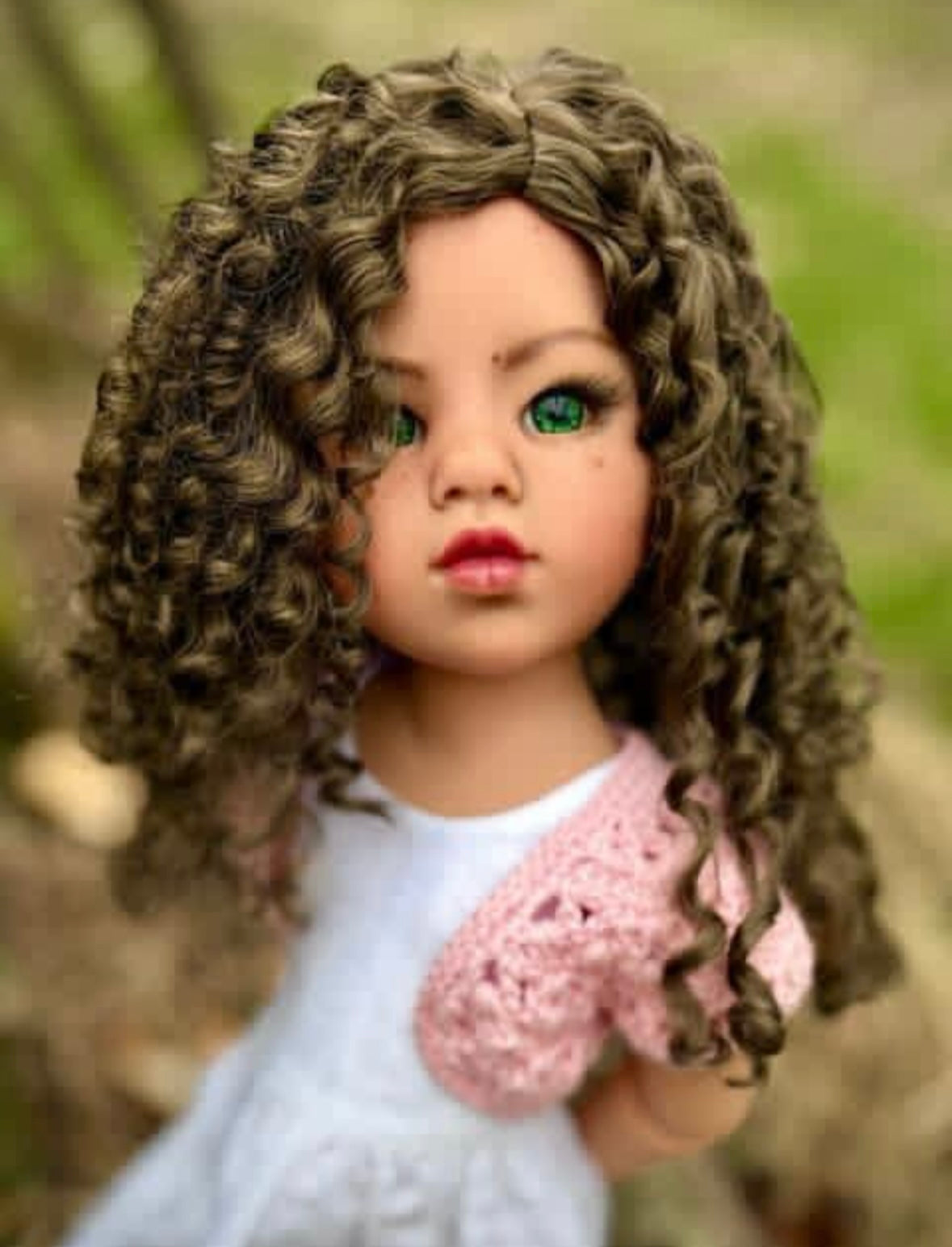Zazou Dolls Custom doll wig for 18" American Girl Dolls - Vegan Mohair - fits 10-11" head size of  dolls such as OG Blythe BJD Gotz meadowdolls