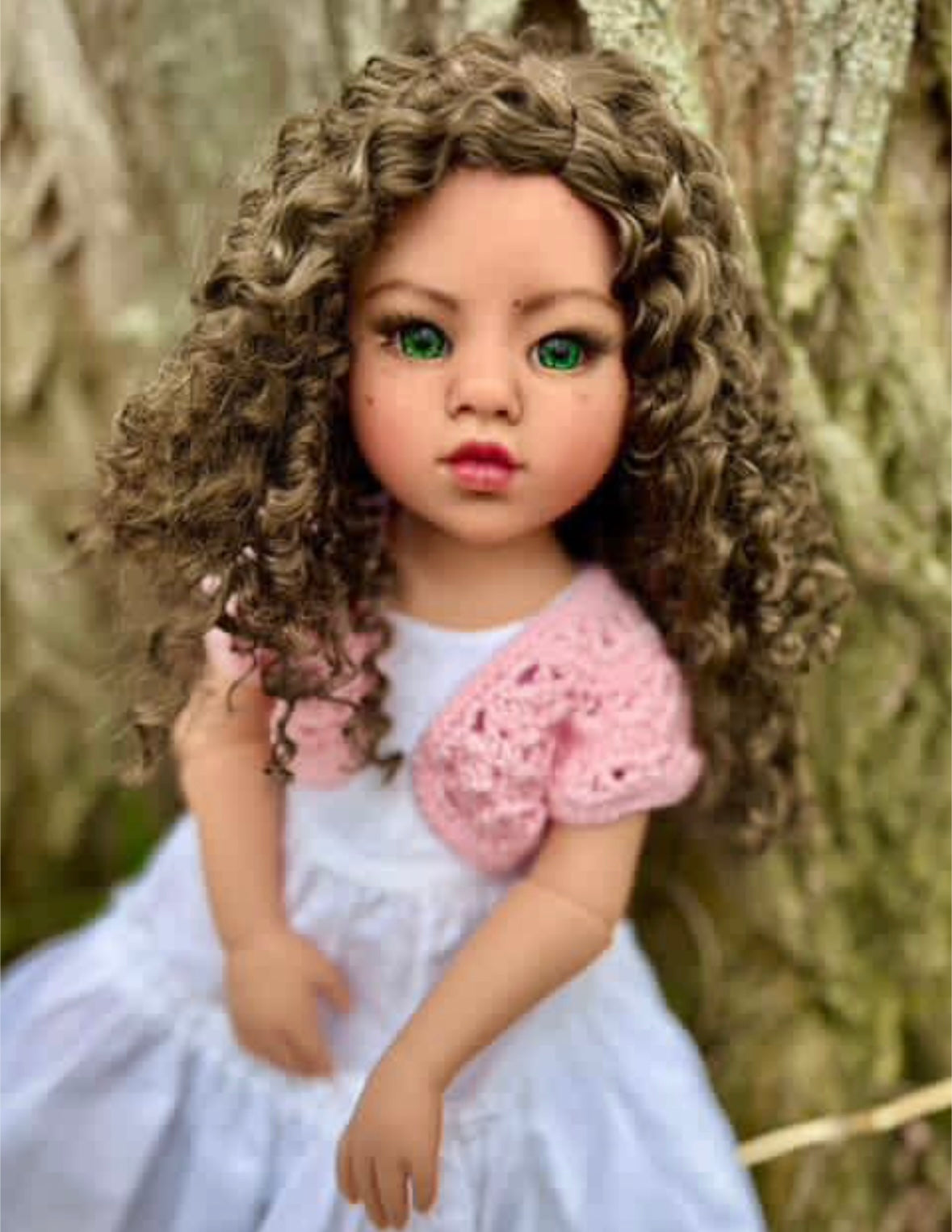Zazou Dolls Custom doll wig for 18" American Girl Dolls - Vegan Mohair - fits 10-11" head size of  dolls such as OG Blythe BJD Gotz meadowdolls