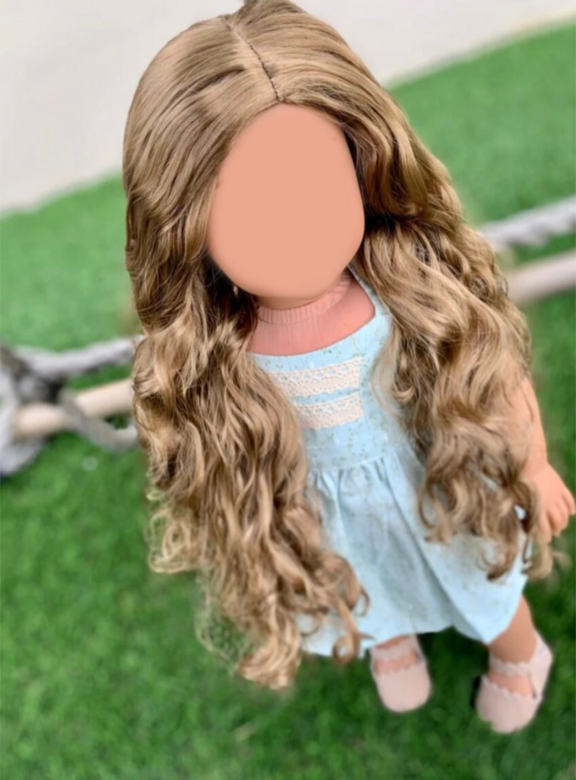 American Girl Doll  Custom 18 Inch doll Vegan Mohair Wig | 10-11 Head Size "Stretch Cap" | Made to Fit 18’’ American Girl Doll OG Meadowdolls