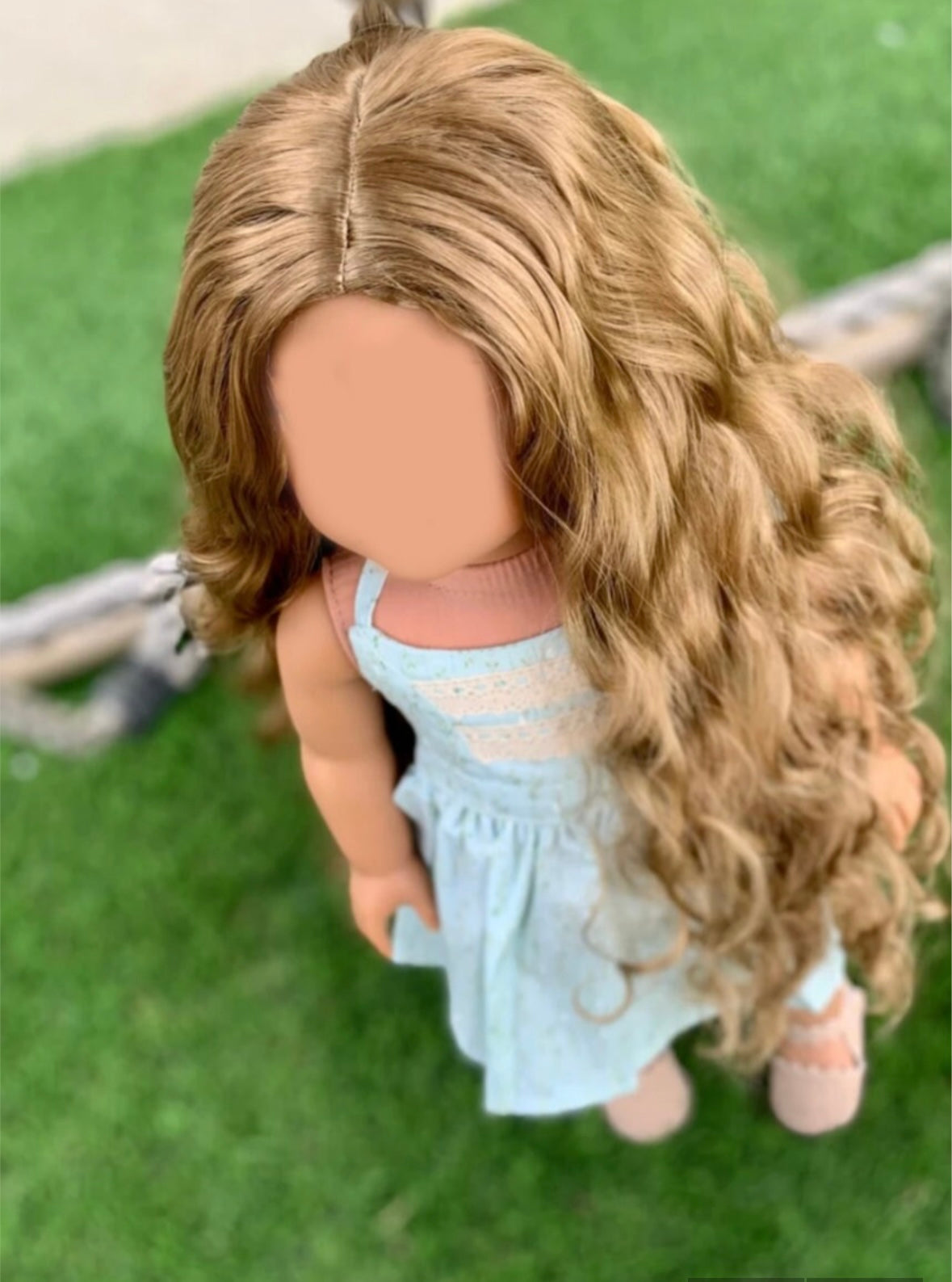American Girl Doll  Custom 18 Inch doll Vegan Mohair Wig | 10-11 Head Size "Stretch Cap" | Made to Fit 18’’ American Girl Doll OG Meadowdolls