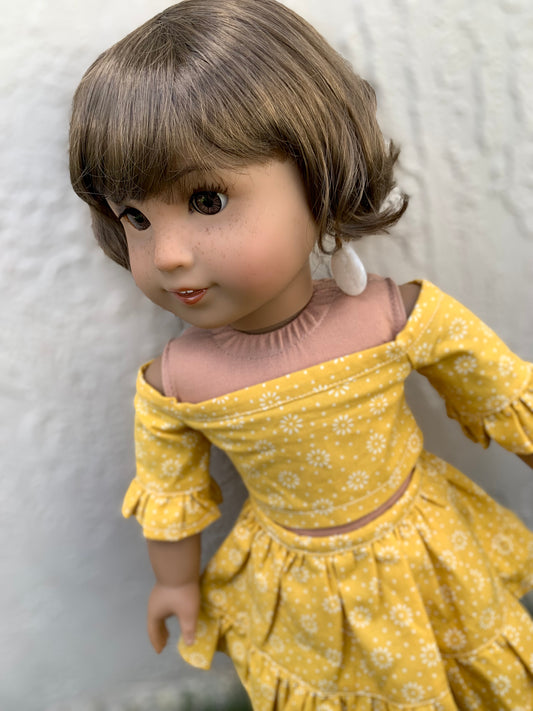 American Girl Doll  Custom 18 Inch doll Vegan Mohair Wig | 10-11 Head Size "Stretch Cap" | Made to Fit 18’’ American Girl Doll OG Meadowdolls