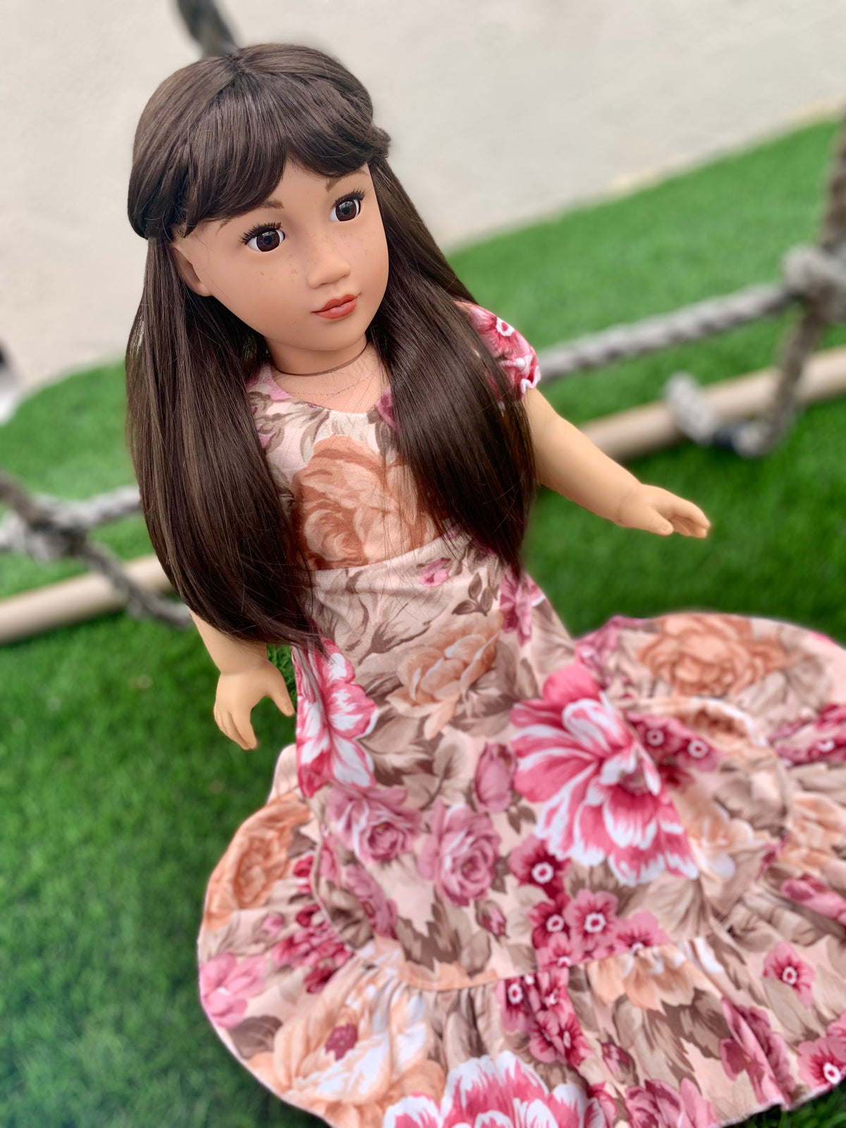 American Girl Doll  Custom 18 Inch doll Vegan Mohair Wig | 10-11 Head Size "Stretch Cap" | Made to Fit 18’’ American Girl Doll OG Meadowdolls