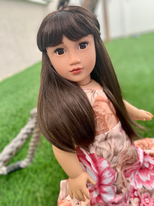 American Girl Doll  Custom 18 Inch doll Vegan Mohair Wig | 10-11 Head Size "Stretch Cap" | Made to Fit 18’’ American Girl Doll OG Meadowdolls