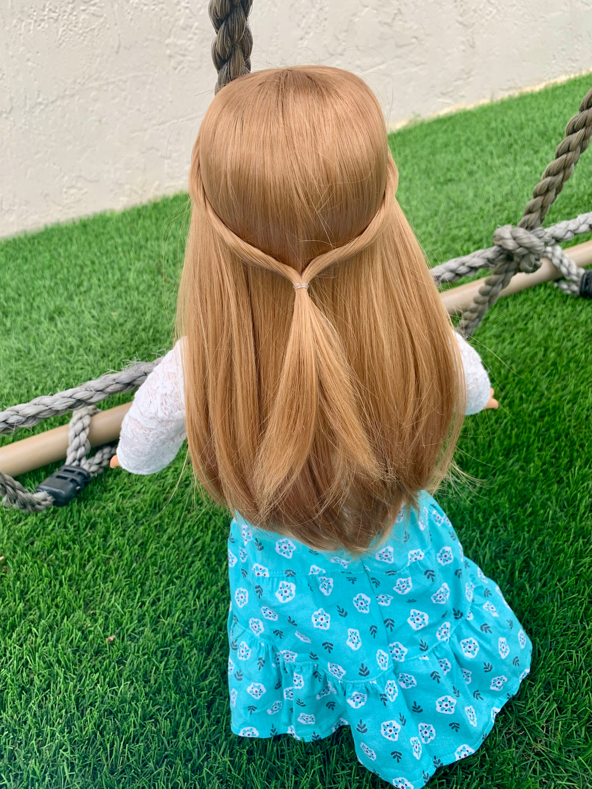 Zazou Dolls Custom doll wig for 18" American Girl Dolls - Vegan Mohair - fits 10-11" head size of  dolls such as OG Blythe BJD Gotz meadowdolls
