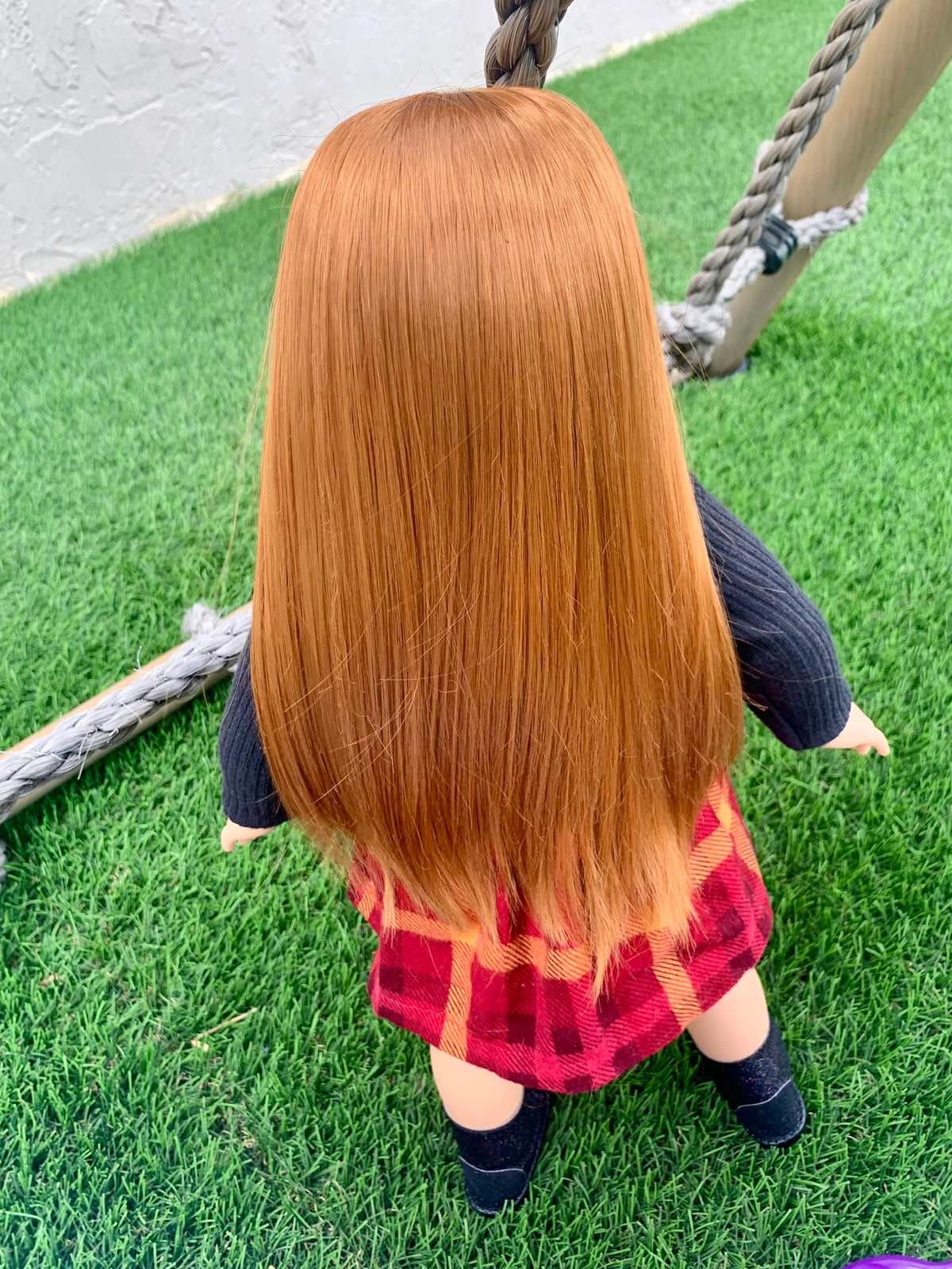 PREORDER Zazou Dolls Custom doll wig for 18" American Girl Dolls - Vegan Mohair - fits 10-11" head size of  dolls such as OG Blythe BJD Gotz meadowdolls