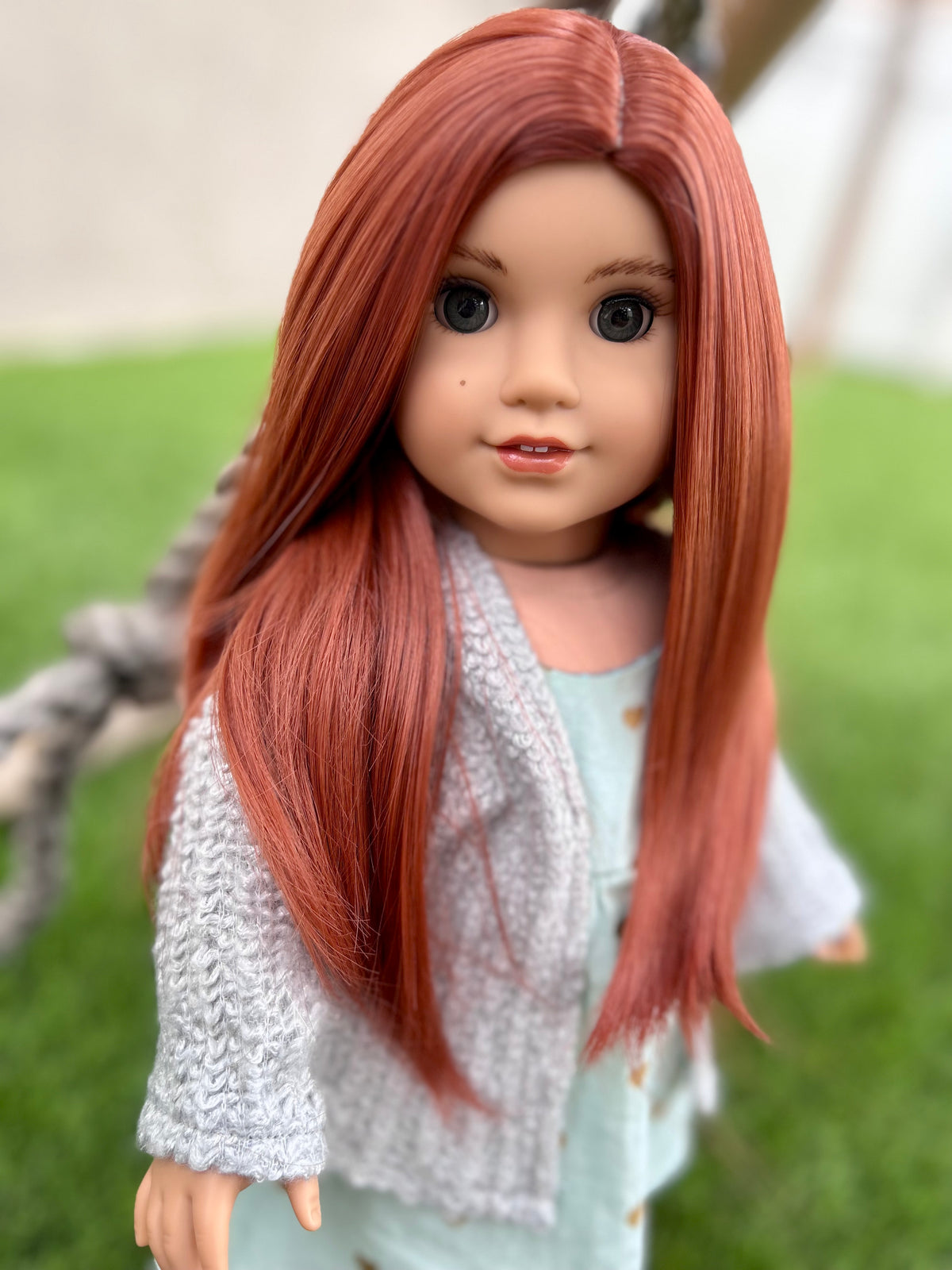 PREORDER Custom doll wig for 18" American Girl Dolls - Heat Safe - Tangle Resistant -fits 10-11" head size of 18" dolls  Blythe BJD Gotz red