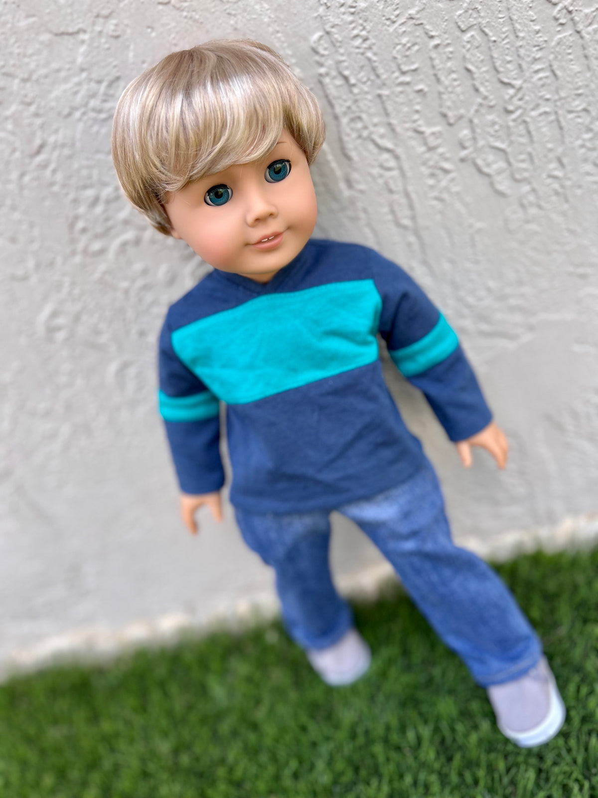 American Girl Doll  Custom 18 Inch doll Vegan Mohair Wig | 10-11 Head Size "Stretch Cap" | Made to Fit 18’’ American Girl Doll OG Meadowdolls Boy