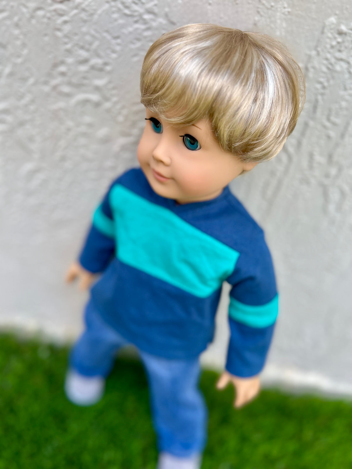 American Girl Doll  Custom 18 Inch doll Vegan Mohair Wig | 10-11 Head Size "Stretch Cap" | Made to Fit 18’’ American Girl Doll OG Meadowdolls Boy