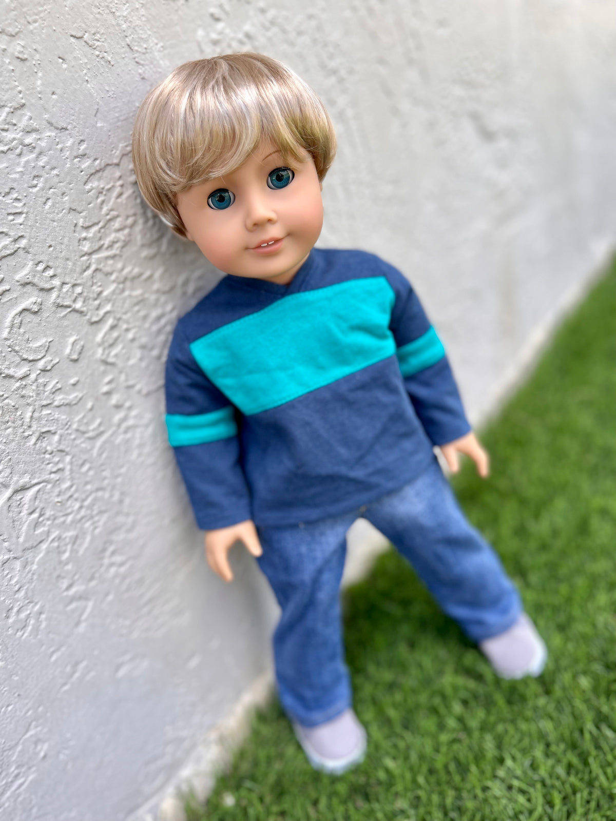 American Girl Doll  Custom 18 Inch doll Vegan Mohair Wig | 10-11 Head Size "Stretch Cap" | Made to Fit 18’’ American Girl Doll OG Meadowdolls Boy