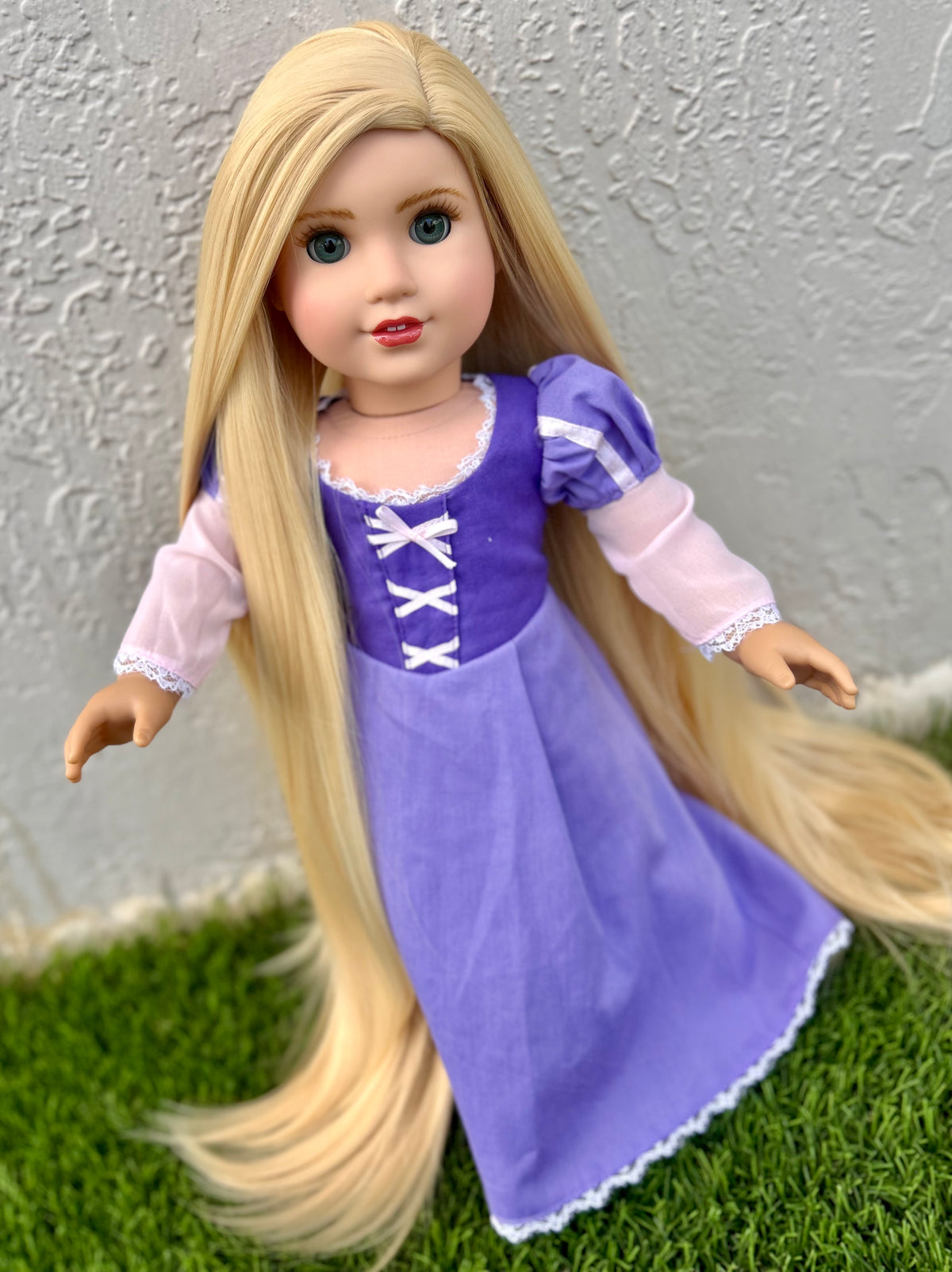Zazou Dolls Custom doll wig for 18" American Doll  -Heat & Tangle Resistant - fits 11" size of 18" dolls OG Blythe BJD Gotz