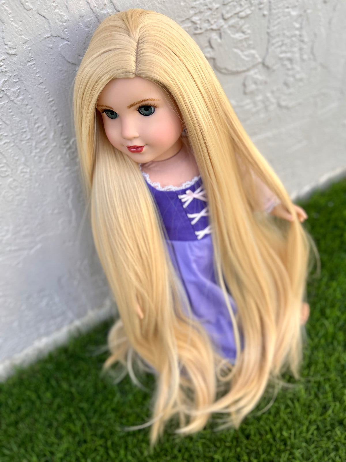 Zazou Dolls Custom doll wig for 18" American Doll  -Heat & Tangle Resistant - fits 11" size of 18" dolls OG Blythe BJD Gotz