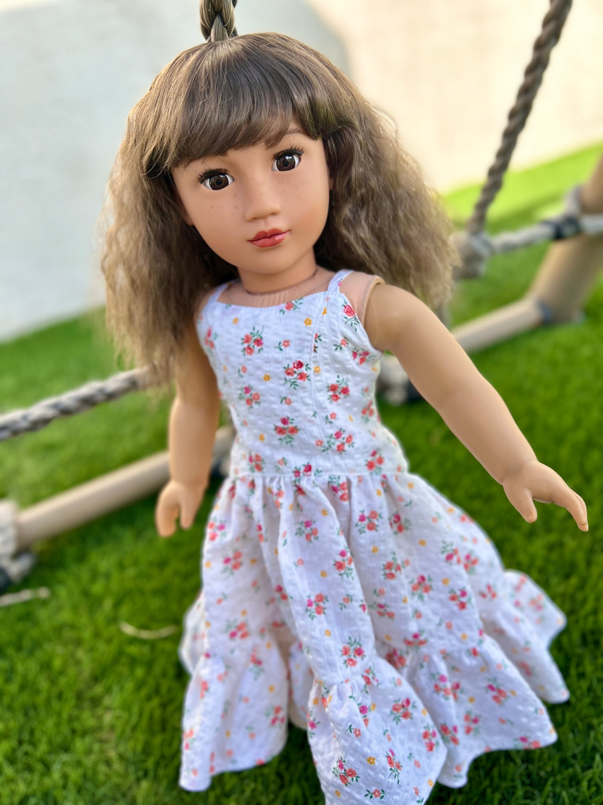 Zazou Dolls Custom doll wig for 18" American Girl Dolls - Vegan Mohair - fits 10-11" head size of  dolls such as OG Blythe BJD Gotz meadowdolls