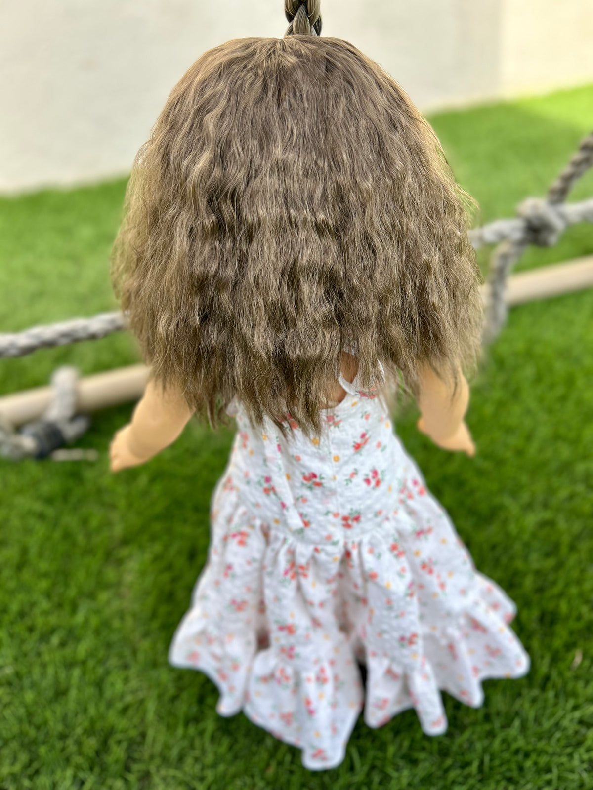 Zazou Dolls Custom doll wig for 18" American Girl Dolls - Vegan Mohair - fits 10-11" head size of  dolls such as OG Blythe BJD Gotz meadowdolls