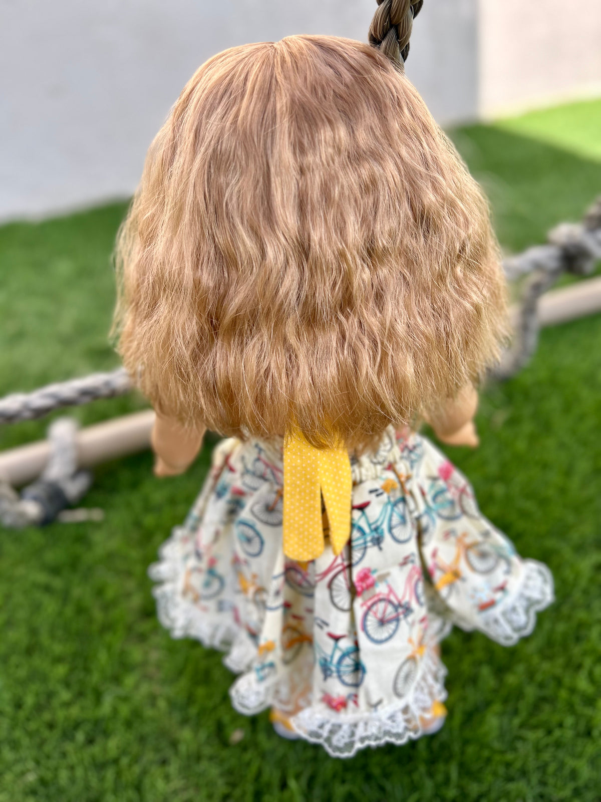 Zazou Dolls Custom doll wig for 18" American Girl Dolls - Vegan Mohair - fits 10-11" head size of  dolls such as OG Blythe BJD Gotz meadowdolls