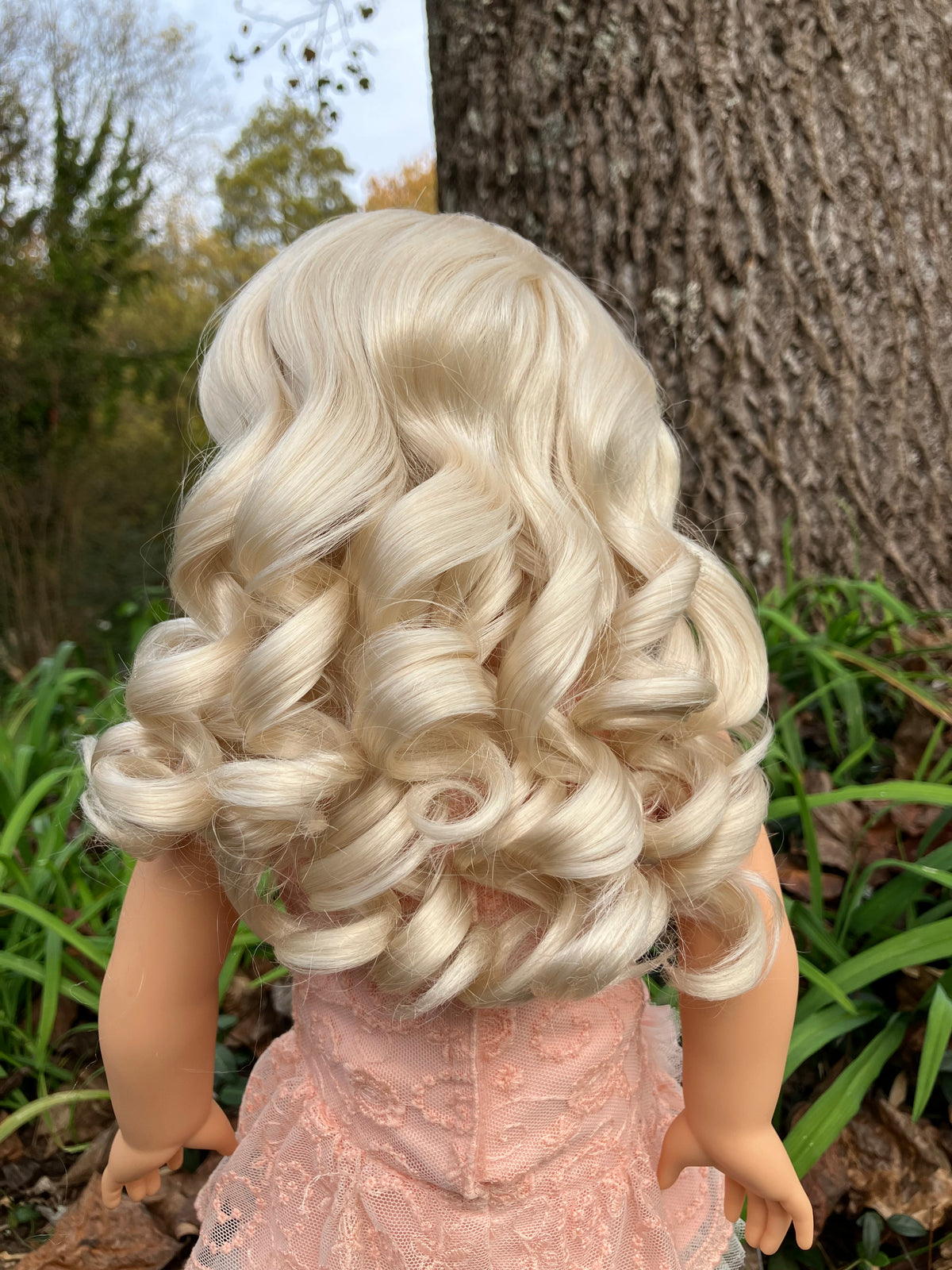 Zazou Dolls Custom doll wig for 18" American Girl Dolls - Vegan Mohair - fits 10-11" head size of  dolls such as OG Blythe BJD Gotz meadowdolls